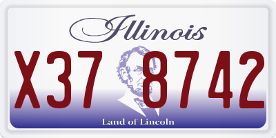 IL license plate X378742