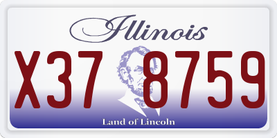 IL license plate X378759