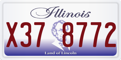 IL license plate X378772