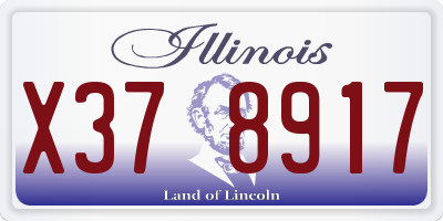 IL license plate X378917