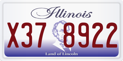 IL license plate X378922
