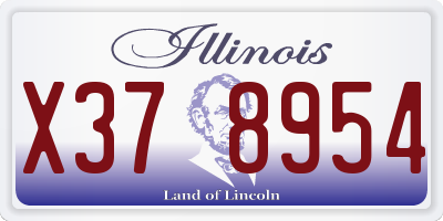 IL license plate X378954