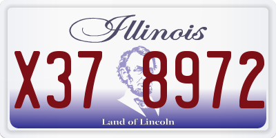 IL license plate X378972