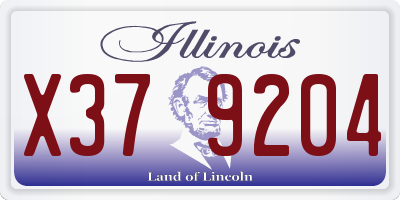 IL license plate X379204