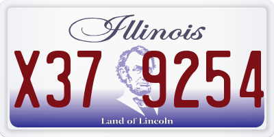 IL license plate X379254