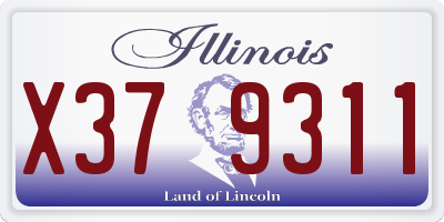 IL license plate X379311