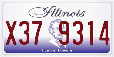 IL license plate X379314