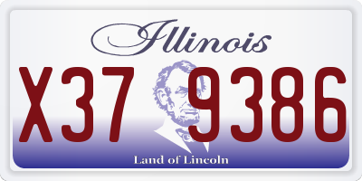 IL license plate X379386
