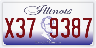 IL license plate X379387