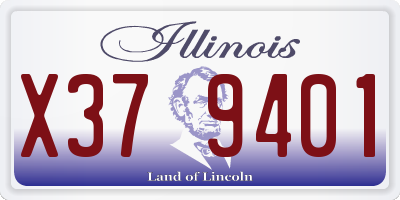 IL license plate X379401