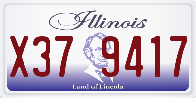 IL license plate X379417