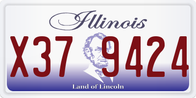 IL license plate X379424