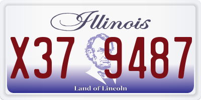 IL license plate X379487