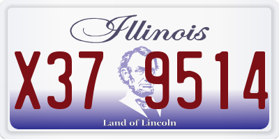 IL license plate X379514