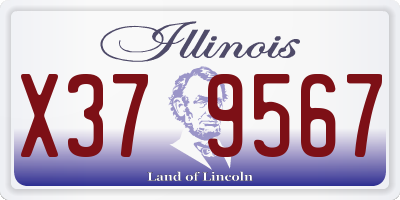 IL license plate X379567