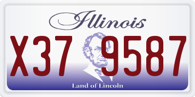 IL license plate X379587