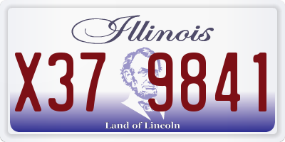 IL license plate X379841