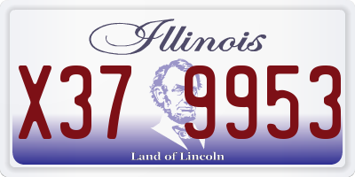 IL license plate X379953