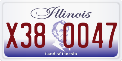IL license plate X380047