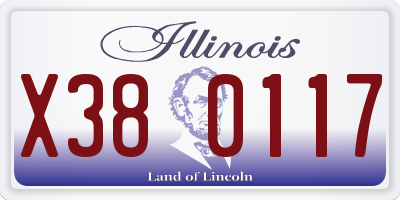 IL license plate X380117