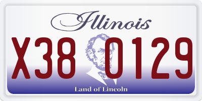 IL license plate X380129