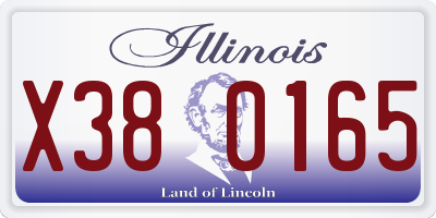 IL license plate X380165