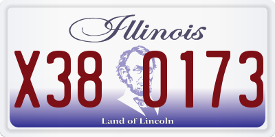 IL license plate X380173