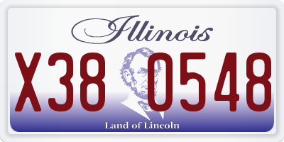 IL license plate X380548