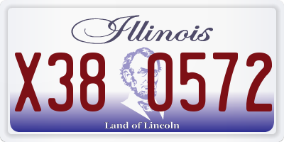 IL license plate X380572