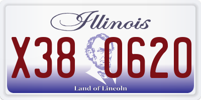 IL license plate X380620