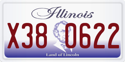 IL license plate X380622