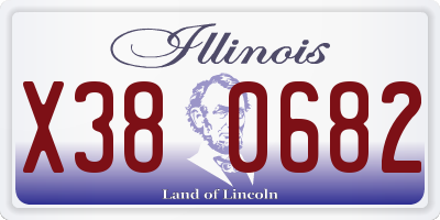 IL license plate X380682
