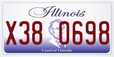 IL license plate X380698