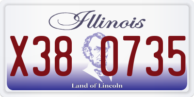 IL license plate X380735