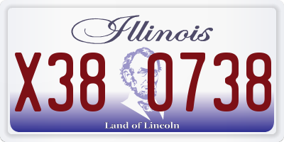 IL license plate X380738