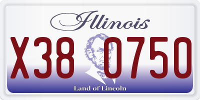 IL license plate X380750