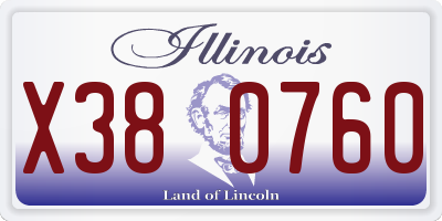 IL license plate X380760