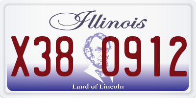 IL license plate X380912