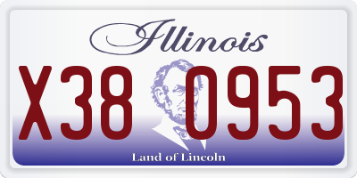 IL license plate X380953