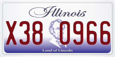 IL license plate X380966