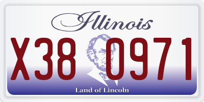 IL license plate X380971