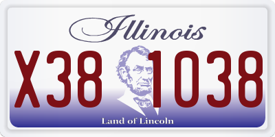 IL license plate X381038