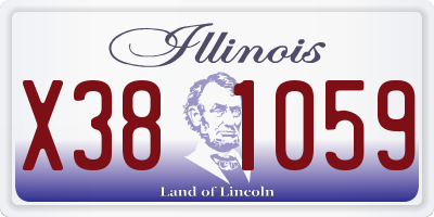 IL license plate X381059