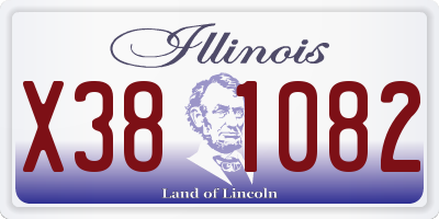 IL license plate X381082