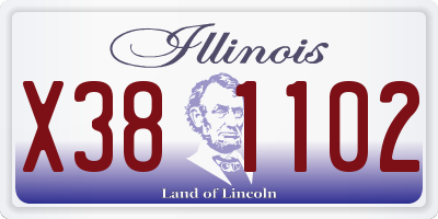IL license plate X381102