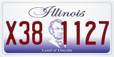 IL license plate X381127