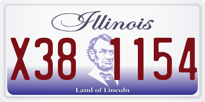 IL license plate X381154
