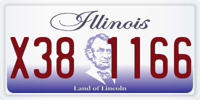 IL license plate X381166