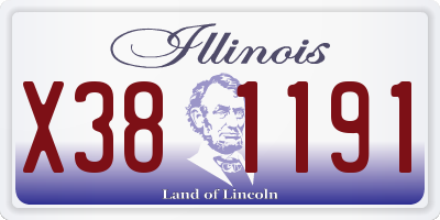 IL license plate X381191