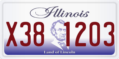 IL license plate X381203